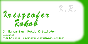 krisztofer rokob business card